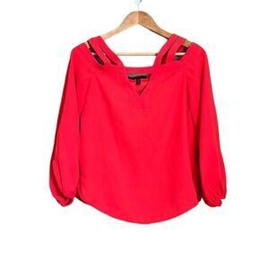 3 for $30! BCBGMAXARZIA red of the shoulder strappy top